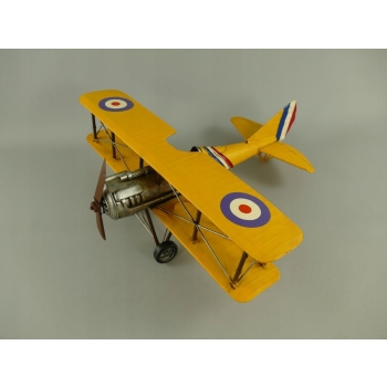 Wielki Metalowy Samolot Dwupłatowiec Vintage