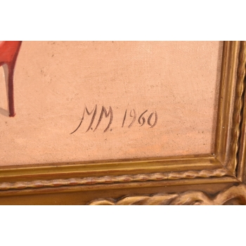 Portret Marilyn Monroe - 1960 - Obraz Olejny Na Płótnie - Sygnowany MM