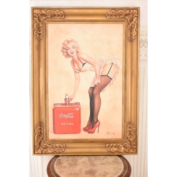 Portret Marilyn Monroe - 1960 - Obraz Olejny Na Płótnie - Sygnowany MM