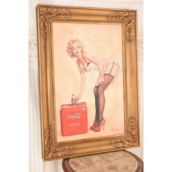 Portret Marilyn Monroe - 1960 - Obraz Olejny Na Płótnie - Sygnowany MM