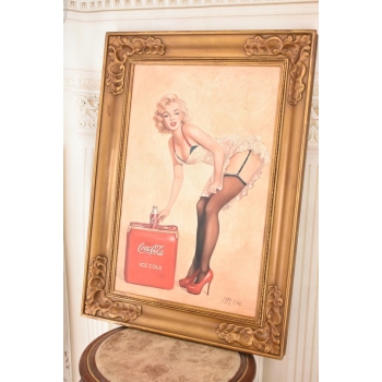 Portret Marilyn Monroe - 1960 - Obraz Olejny Na Płótnie - Sygnowany MM