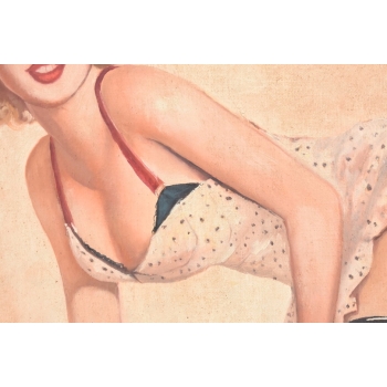 Portret Marilyn Monroe - 1960 - Obraz Olejny Na Płótnie - Sygnowany MM