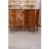 Komody Intarsjowane Ludwik - Stoliki Nocne Stolik z Szufladami - 4 Szuflady