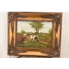 Scena Rodzajowa - Stado Krów Na Pastwisku - Obraz Olejny Zdobiona Rama