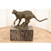 Figura Biegnącej Pantera - Rzeźba z Brązu - Dekoracja Myśliwska