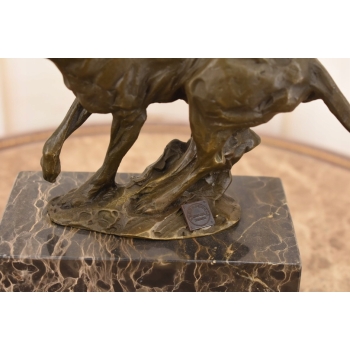 Figura Biegnącej Pantera - Rzeźba z Brązu - Dekoracja Myśliwska