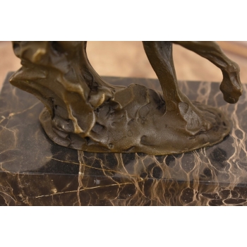 Figura Biegnącej Pantera - Rzeźba z Brązu - Dekoracja Myśliwska