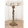 Piękna Patera Stojąca z Kobietą - Porcelana + Brąz - Kwiaty