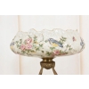 Piękna Patera Stojąca z Kobietą - Porcelana + Brąz - Kwiaty