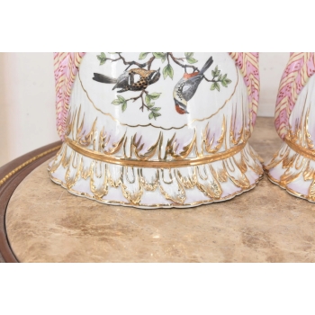 Dwie Porcelanowe Donice Wazony Konsole na Ścianę - Konsola Porcelana