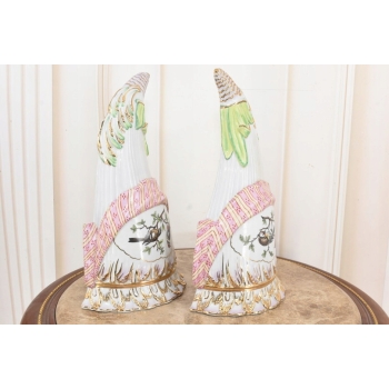 Dwie Porcelanowe Donice Wazony Konsole na Ścianę - Konsola Porcelana