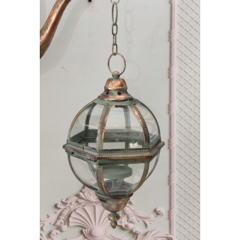 Stojąca Lampa Lecący Łabędź - Lampion Świecznik Kula - Gięte Szkło - Ozdoba