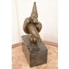 Modernistyczna Figura Gimnastyczki -Gimnastyczka z Brązu - Figura Akrobatki