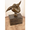 Modernistyczna Figura Gimnastyczki -Gimnastyczka z Brązu - Figura Akrobatki