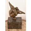 Modernistyczna Figura Gimnastyczki -Gimnastyczka z Brązu - Figura Akrobatki