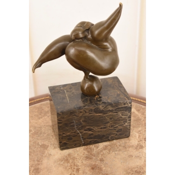 Modernistyczna Figura Gimnastyczki -Gimnastyczka z Brązu - Figura Akrobatki