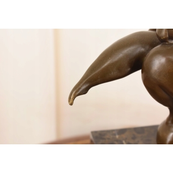 Modernistyczna Figura Gimnastyczki -Gimnastyczka z Brązu - Figura Akrobatki
