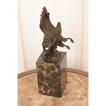 Latający Orzeł - Figura Orła z Brązu - Rzeźba Ptak - Dekoracja Brąz