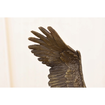 Latający Orzeł - Figura Orła z Brązu - Rzeźba Ptak - Dekoracja Brąz