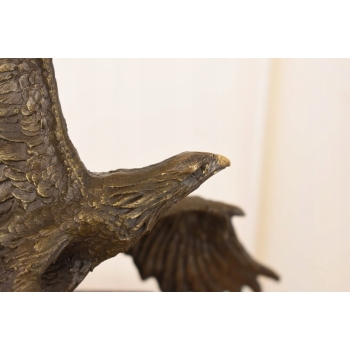 Latający Orzeł - Figura Orła z Brązu - Rzeźba Ptak - Dekoracja Brąz