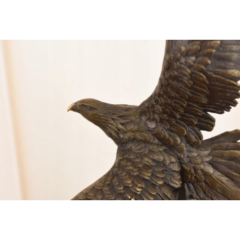 Latający Orzeł - Figura Orła z Brązu - Rzeźba Ptak - Dekoracja Brąz