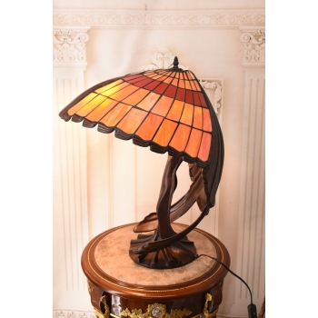 Lampa Witrażowa Styl Tiffany - wg Peter Behrens- Lampa Biurowa Parasol
