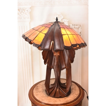 Lampa Witrażowa Styl Tiffany - wg Peter Behrens- Lampa Biurowa Parasol