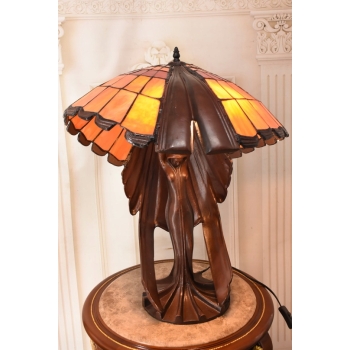 Lampa Witrażowa Styl Tiffany - wg Peter Behrens- Lampa Biurowa Parasol