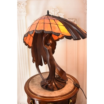 Lampa Witrażowa Styl Tiffany - wg Peter Behrens- Lampa Biurowa Parasol