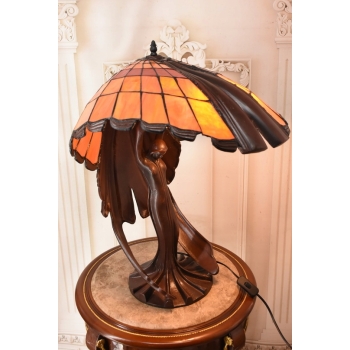 Lampa Witrażowa Styl Tiffany - wg Peter Behrens- Lampa Biurowa Parasol