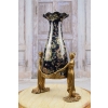 Muzealna Czarna Waza - Nimfy Trzymające Wazon - Porcelana + Brąz