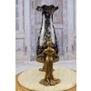 Muzealna Czarna Waza - Nimfy Trzymające Wazon - Porcelana + Brąz