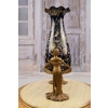 Muzealna Czarna Waza - Nimfy Trzymające Wazon - Porcelana + Brąz