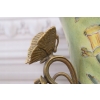 Zielony Porcelanowy Wazon Kwiaty - Motyle - Porcelana + Brąz - Sygnowany