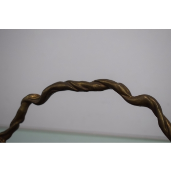 Porcelanowa Szkatuła - Pojemnik Na Ciastka - Porcelana Brąz Kolorowe Kwiaty