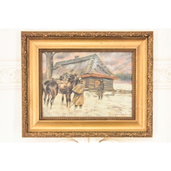 Jerzy Kossak - Polscy Żołnierze Wracający z Wojny - Polski Obraz Olejny