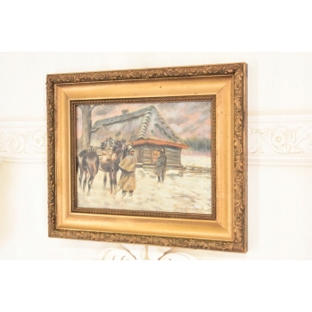 Jerzy Kossak - Polscy Żołnierze Wracający z Wojny - Polski Obraz Olejny