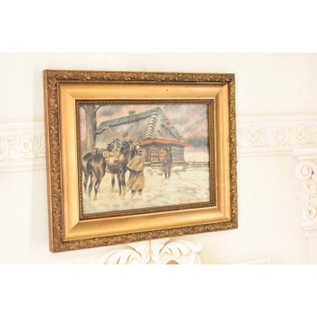 Jerzy Kossak - Polscy Żołnierze Wracający z Wojny - Polski Obraz Olejny