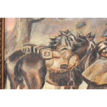 Jerzy Kossak - Polscy Żołnierze Wracający z Wojny - Polski Obraz Olejny