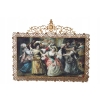Obraz Tkanina - Piękna Arystokracja - BAROKOWA RAMA Z BRĄZU 157x126cm