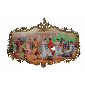 Obraz Tkanina - Piękna Arystokracja - RAMA Z BRĄZU 129cm