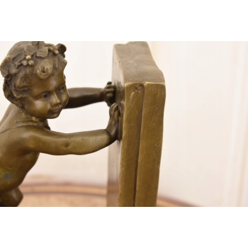 Podpórka do Książek - Satyr - Solidna Figura z Brązu Sygnowana