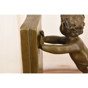 Podpórka do Książek - Satyr - Solidna Figura z Brązu Sygnowana