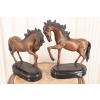 Dwa Dzikie Galopujące Konie Koniki - KOŃ - Figury z Brązu