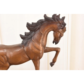 Dwa Dzikie Galopujące Konie Koniki - KOŃ - Figury z Brązu