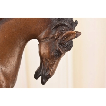 Dwa Dzikie Galopujące Konie Koniki - KOŃ - Figury z Brązu