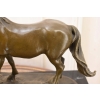 Trzy Konie - Koń - Rodzina Koni - Duża Ciężka Figura z Brązu - Sygnowana