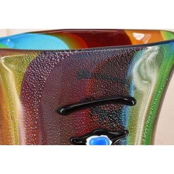 Szkło Murano - Wazon - Twarz Buzia - 37 x 14 - Prezent dla Ukochanej