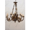 Żyrandol z Brązu Królewska Lampa Sufitowa Styl Barokowy