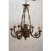 Żyrandol z Brązu Królewska Lampa Sufitowa Styl Barokowy